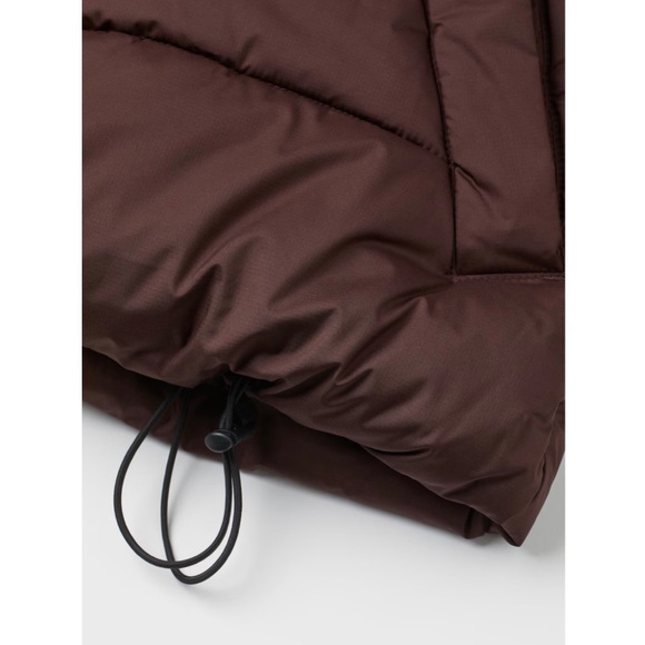 MENS WATER-REPELLENT BROWN STAND COLLAR PUFFER JACKET SIZE MEDIUM - Picture 3 of 5